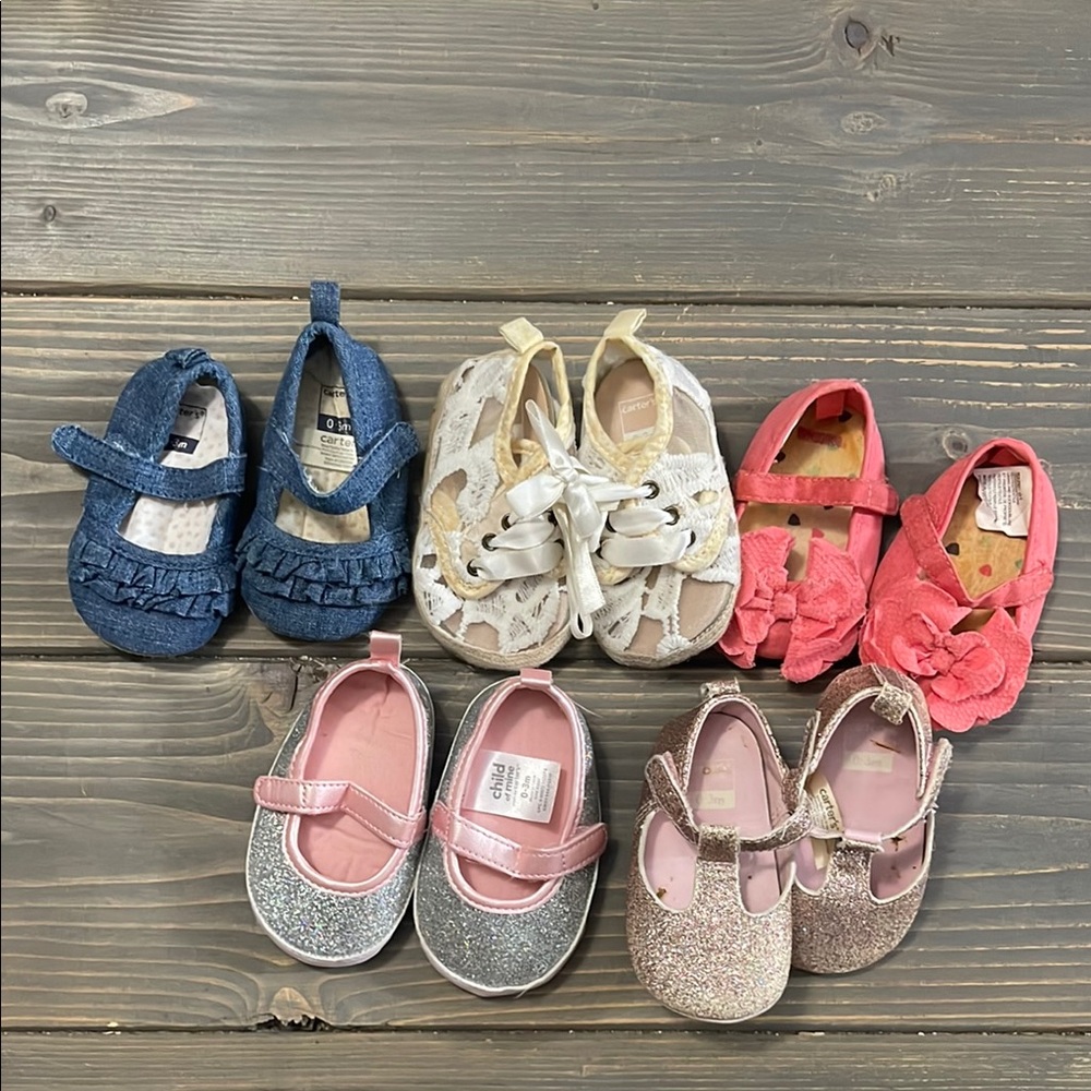 Kids' Assorted 0-3 Month Girl Shoe Set
